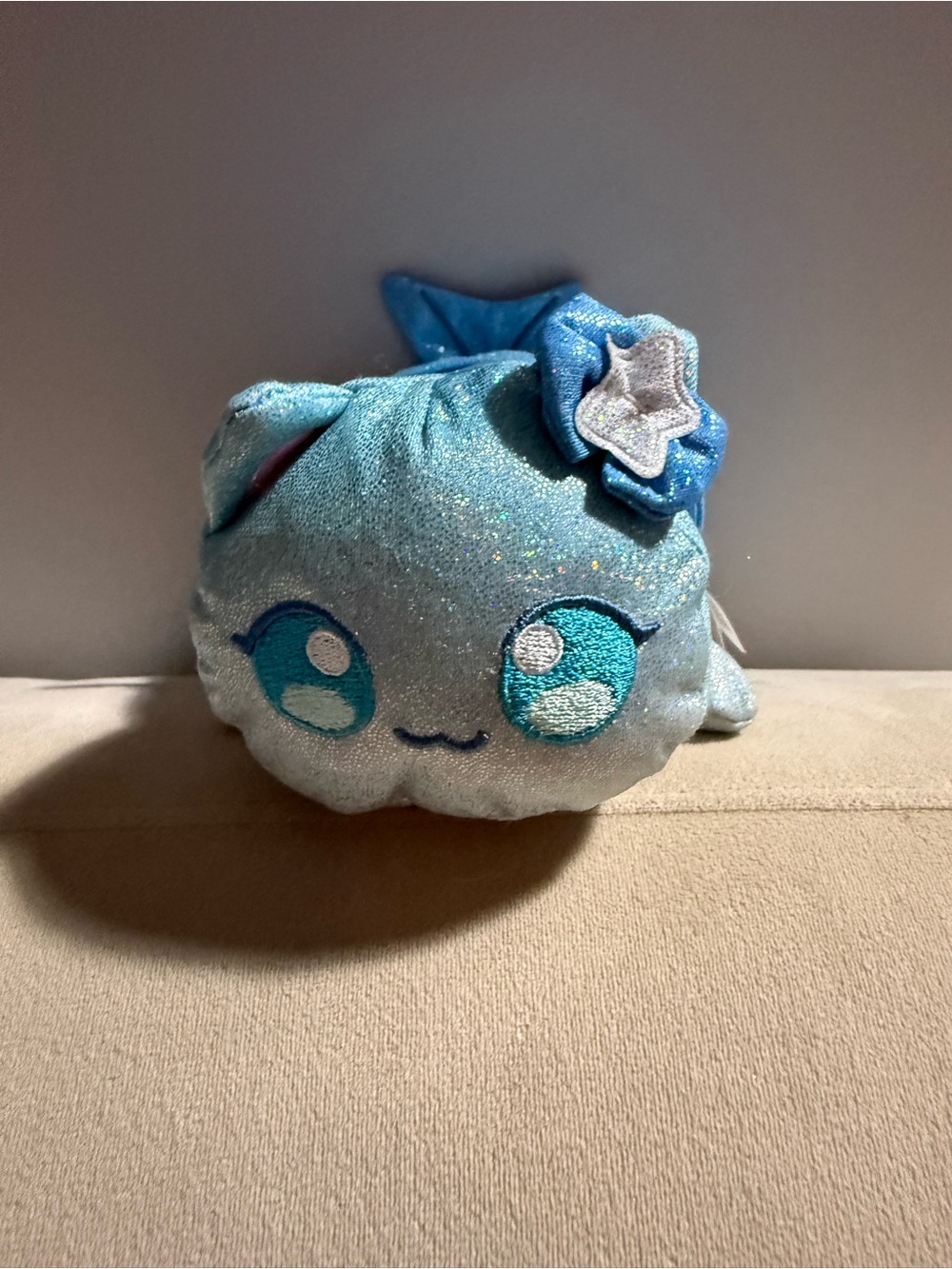 MeeMeows Aphmau Mermaid Cat Blue Plush 6" Litter 2 Collectible Stuffed Animal